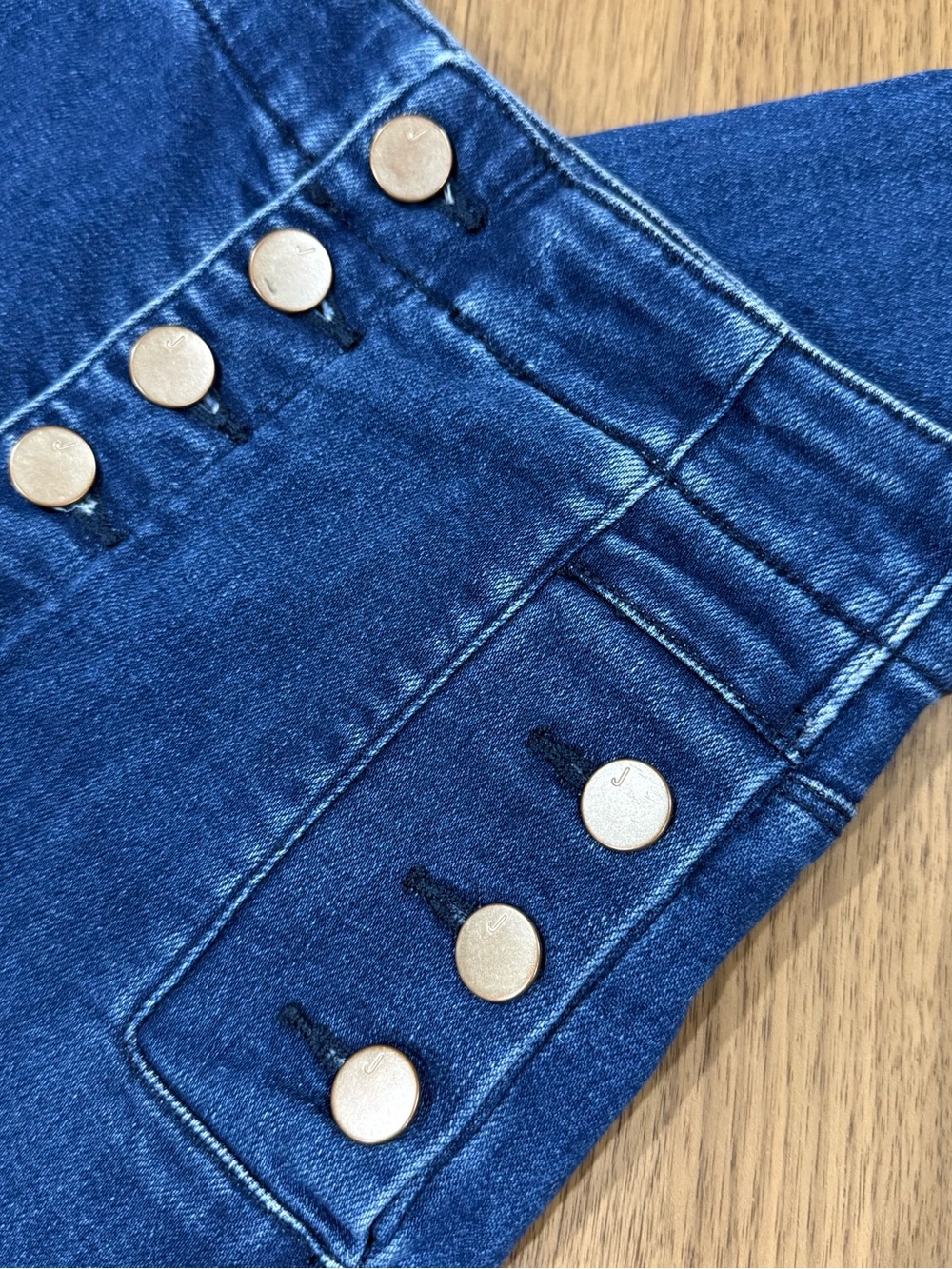 J BRAND Natasha High-Waist Skinny Crop Dark Blue Button-Front Skinny Jeans S 25